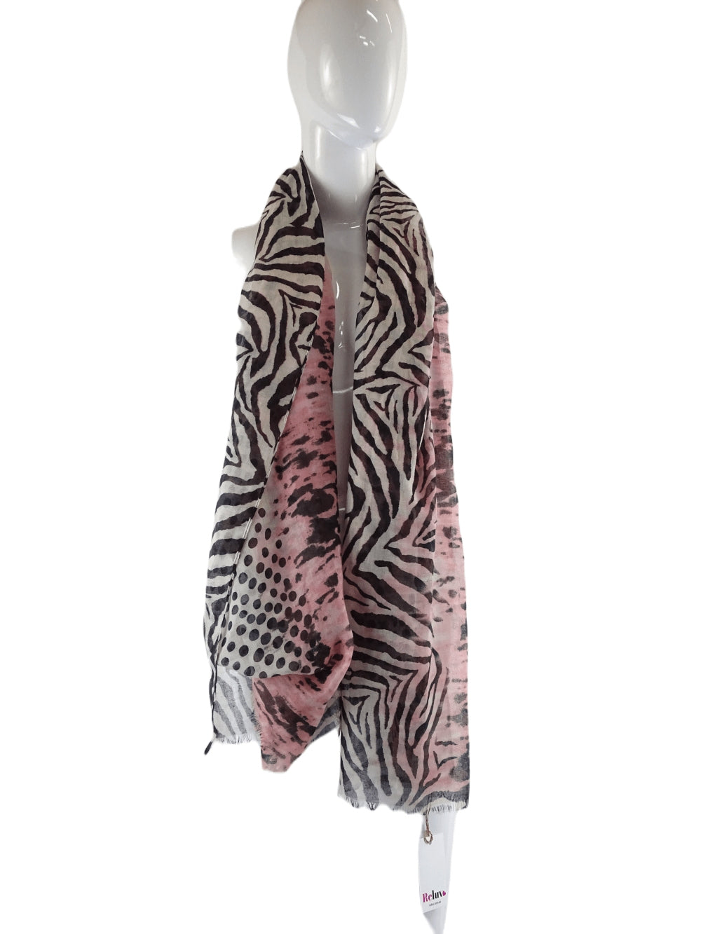 image of Boutique Pink Animal Print Scarf OSFA