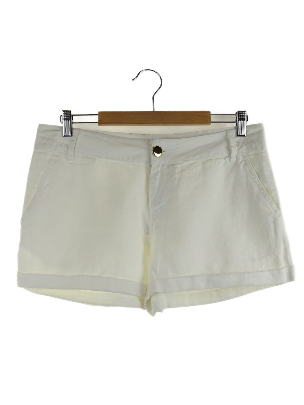 image of Elizabeth Hurley White Linen Shorts M