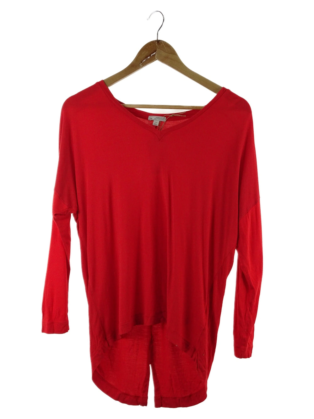 image of Gap Red V- Neck Longsleeve Top S