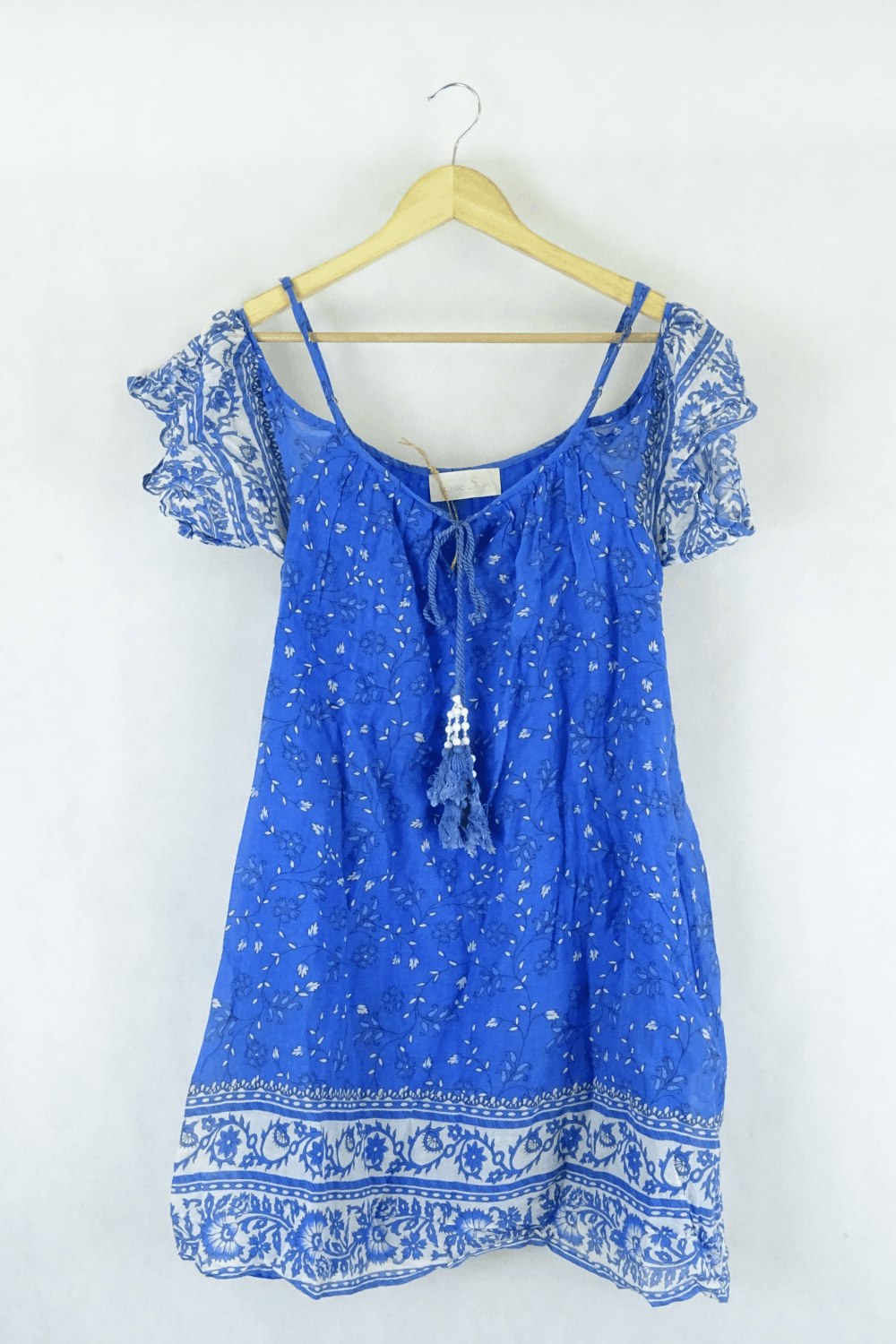 image of Love Sam Blue Floral Dress S