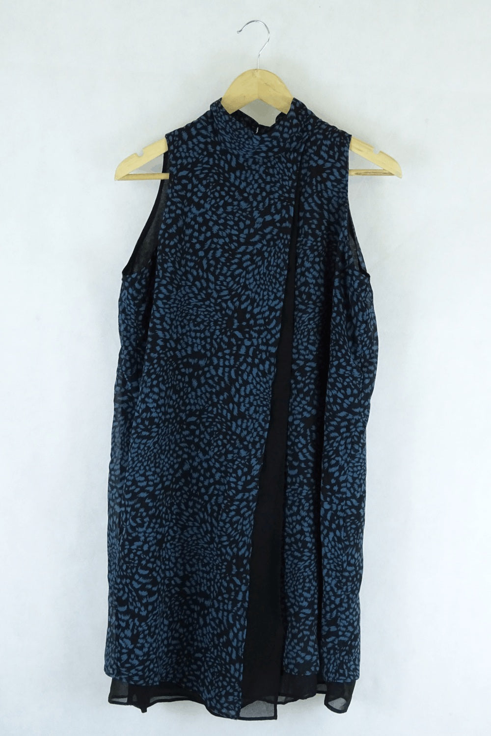 Lipsy London Blue and Black Lace Dress S - Reluv Clothing Australia