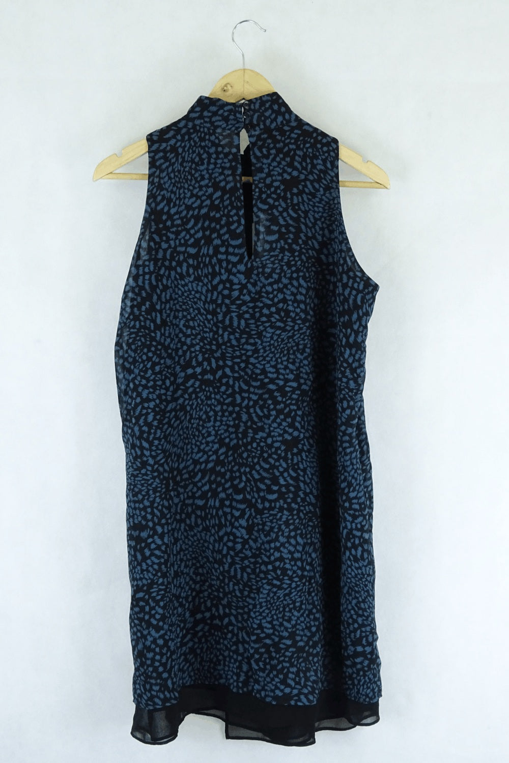 Lipsy London Blue and Black Lace Dress S - Reluv Clothing Australia