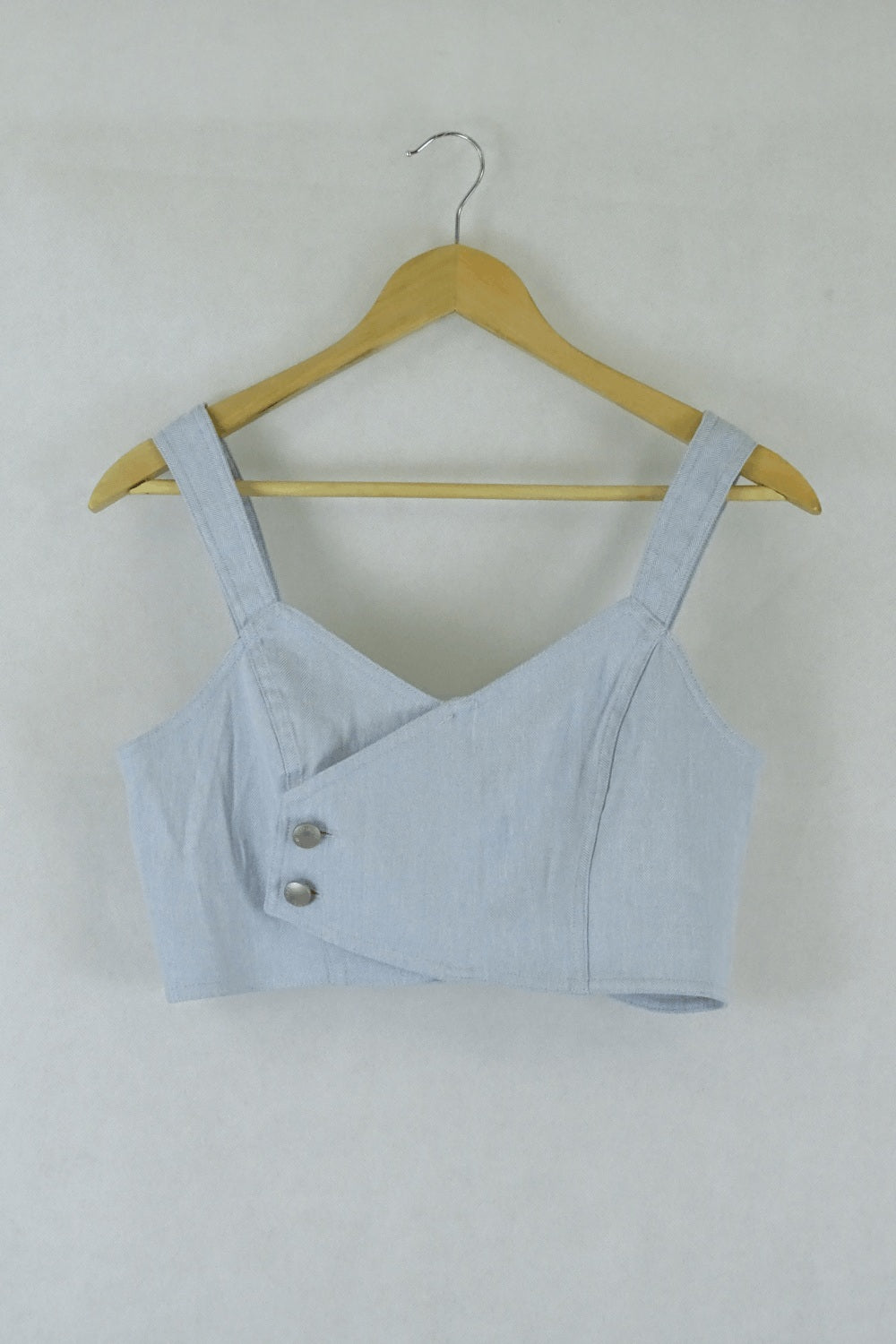 Image of One More Light Blue Crop Top M