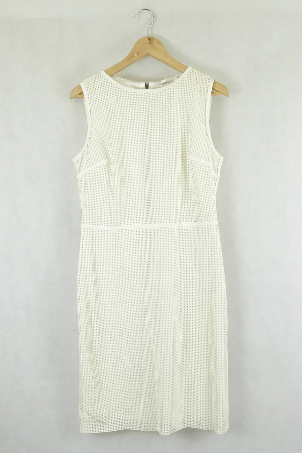 image of Tahari White Laser Cut Dress S