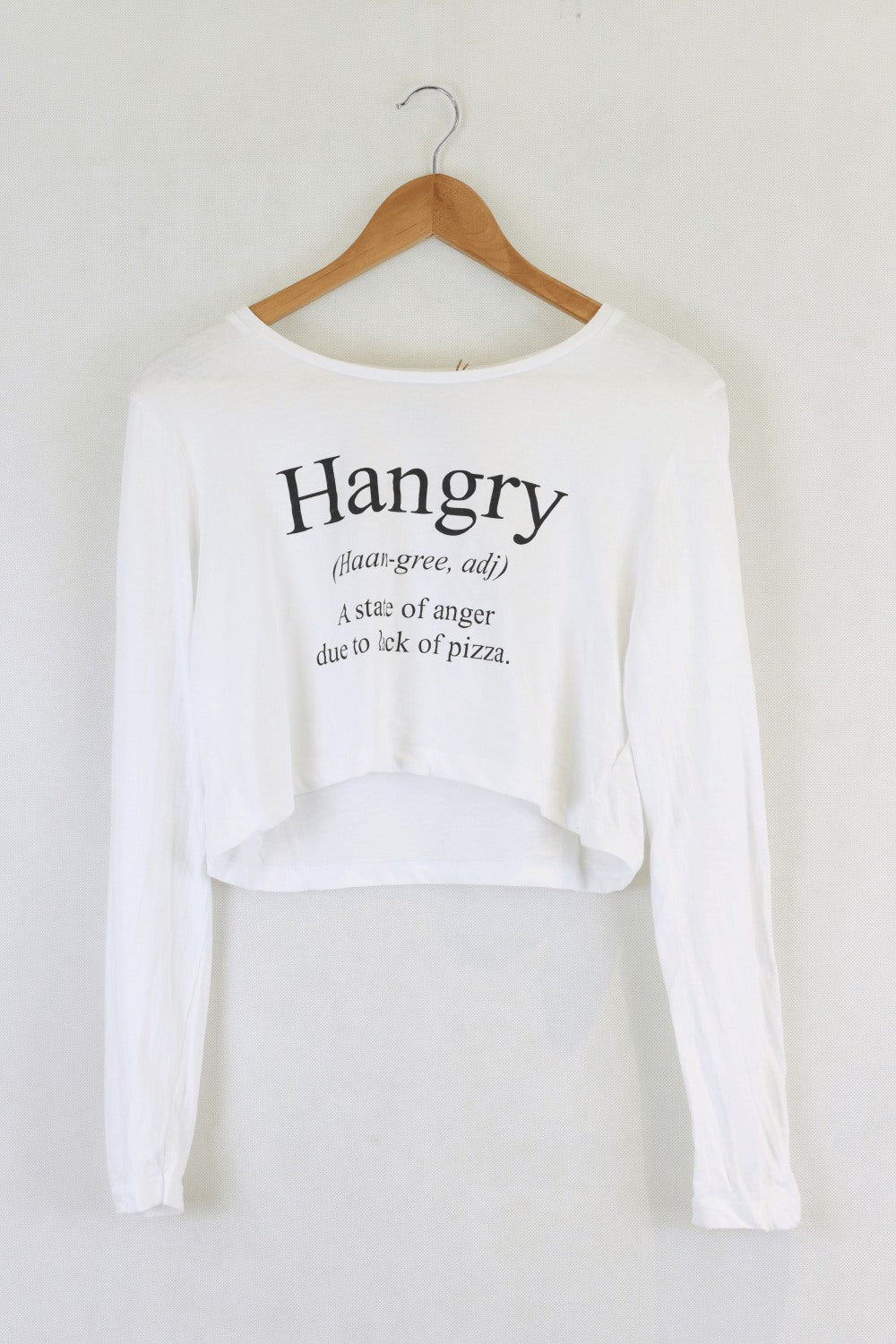 Image of Brave Soul Hungry Long Sleeve White Top M