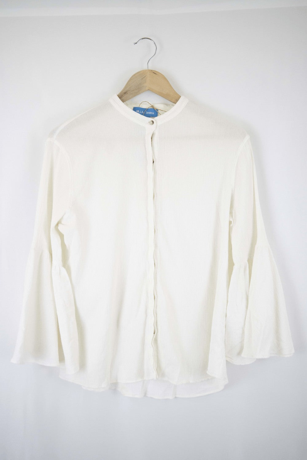 image of M.I.H Jeans White Long Sleeve Top S