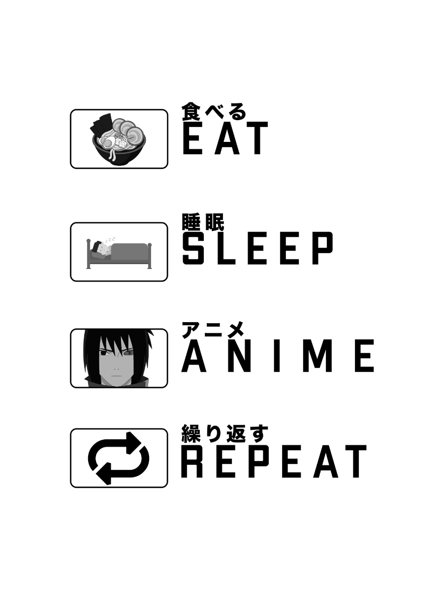 Eat Sleep Anime Repeat Mens Longsleeve Shirt  Spreadshirt