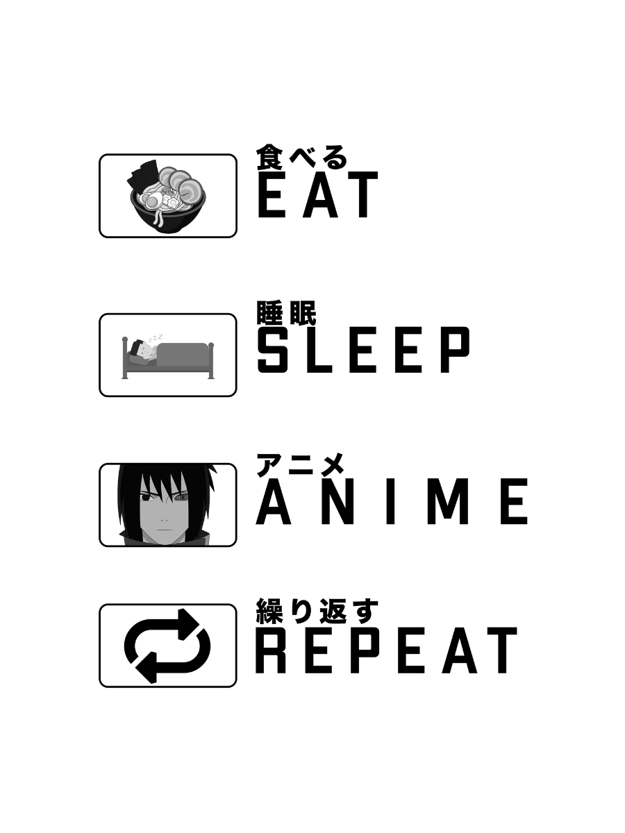 One Piece: Eat Sleep Anime Repeat T-Shirt - TeeNavi