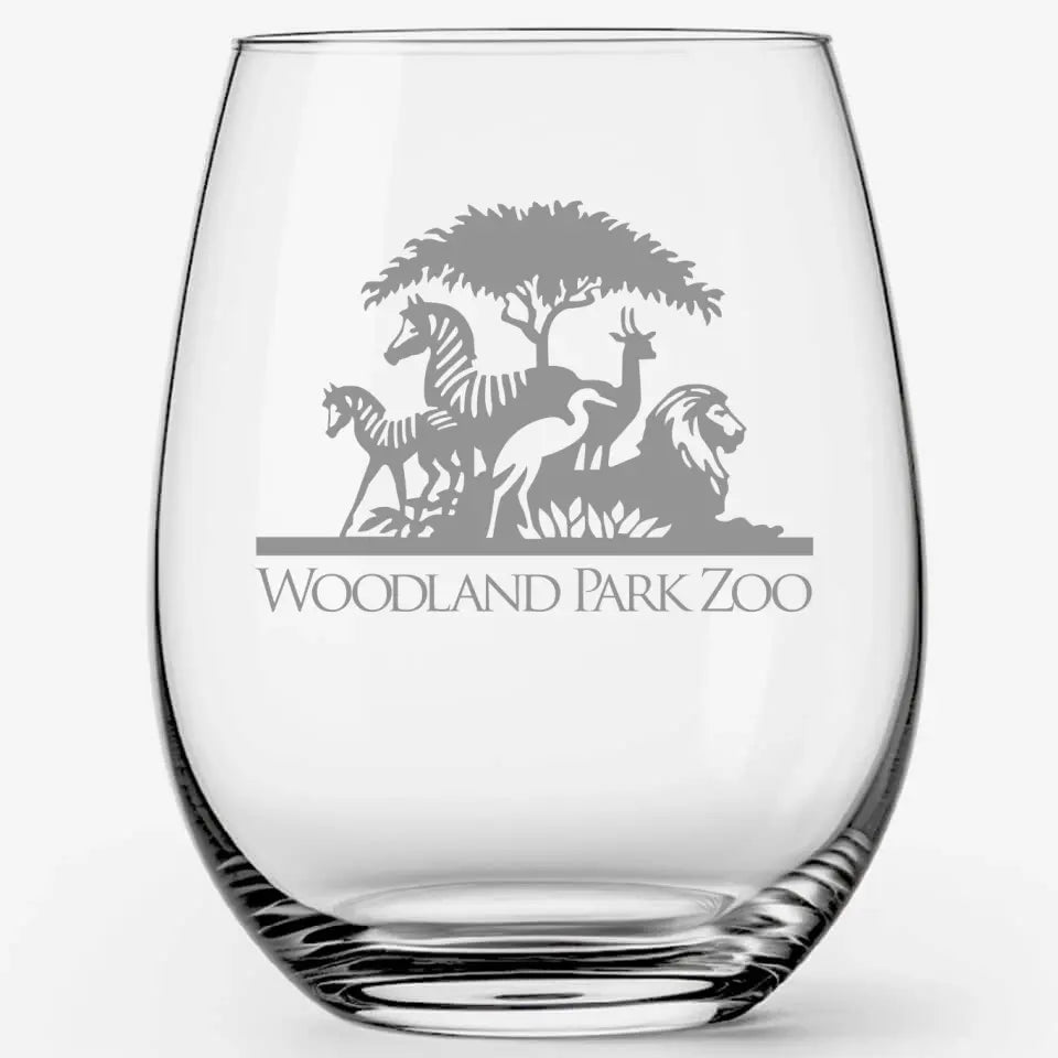 Corporate Logo 3 | Personalized Stemless Wine Glass | Custom Engraved Favor
