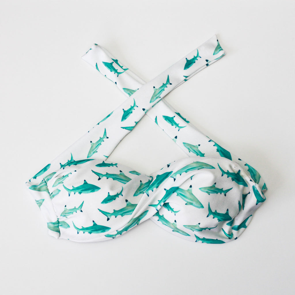 shark pattern bikini