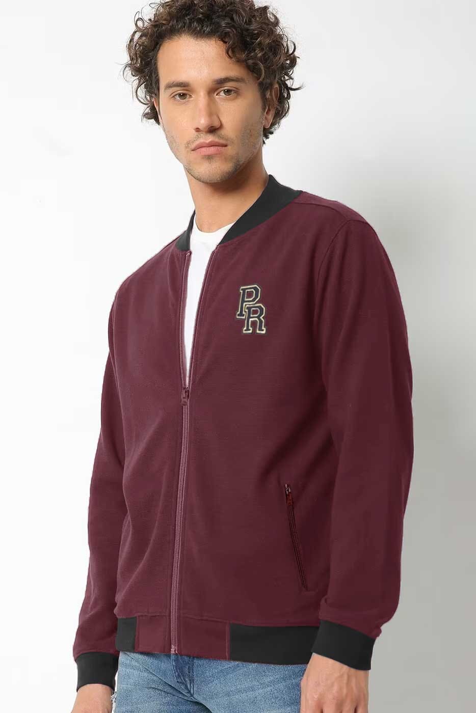 Polo Republica Men's PR Embroidered Terry Bomber Zipper Jacket - Image Garments product image