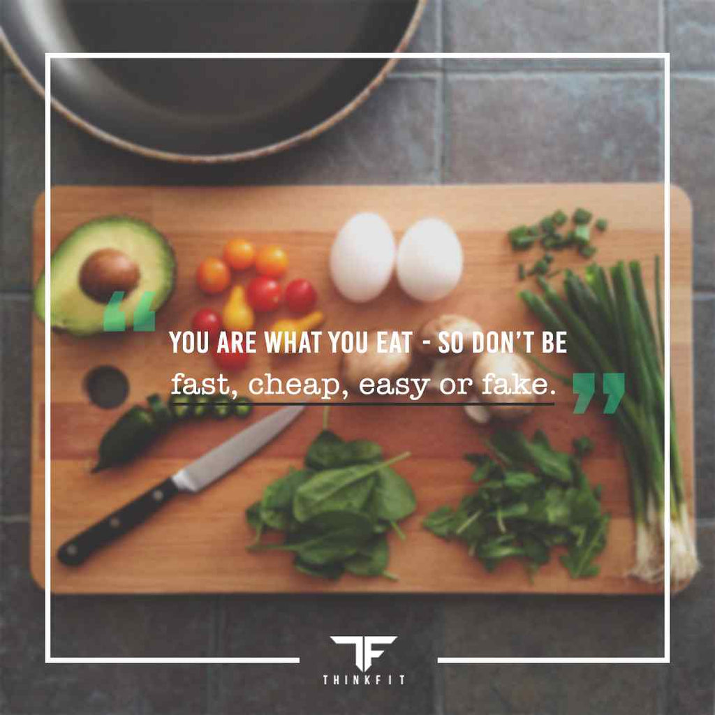 You are what you eat meal prep quote graphic