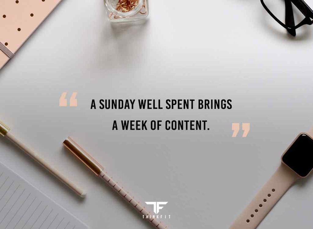 A Sunday well spent meal prep quote graphic