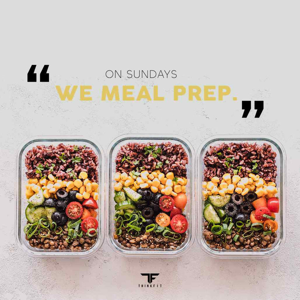 On Sundays we meal prep quote graphic
