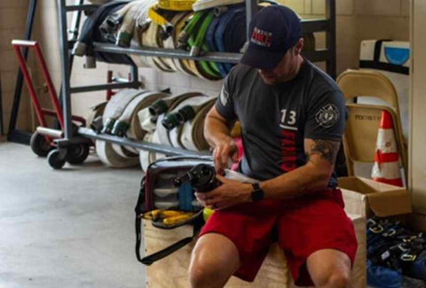 Firefighter with ThinkFit Protein Shaker Bottle