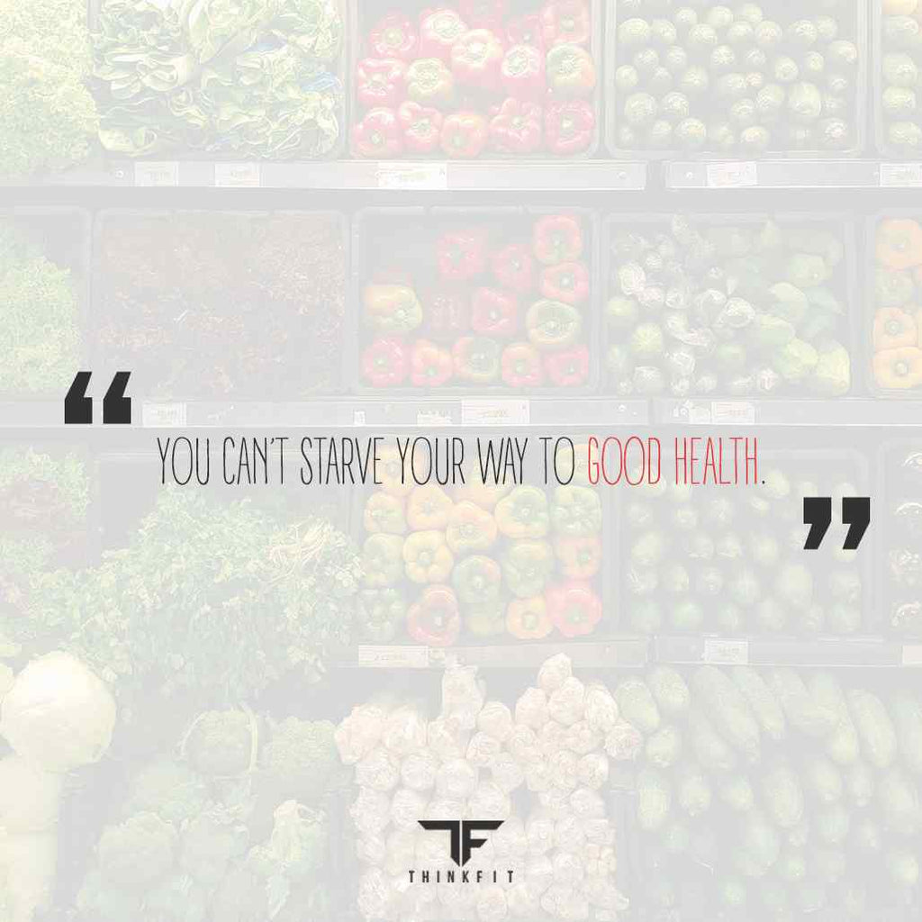 Starve your way to good health quote graphic