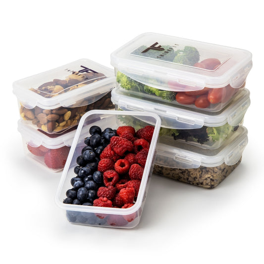 Life Fit 2-Compartment 30 oz. Meal Prep Container w/ Lid & Labels