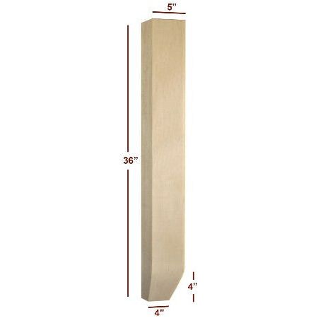Massive Shaker Island Leg with Tapered Foot
