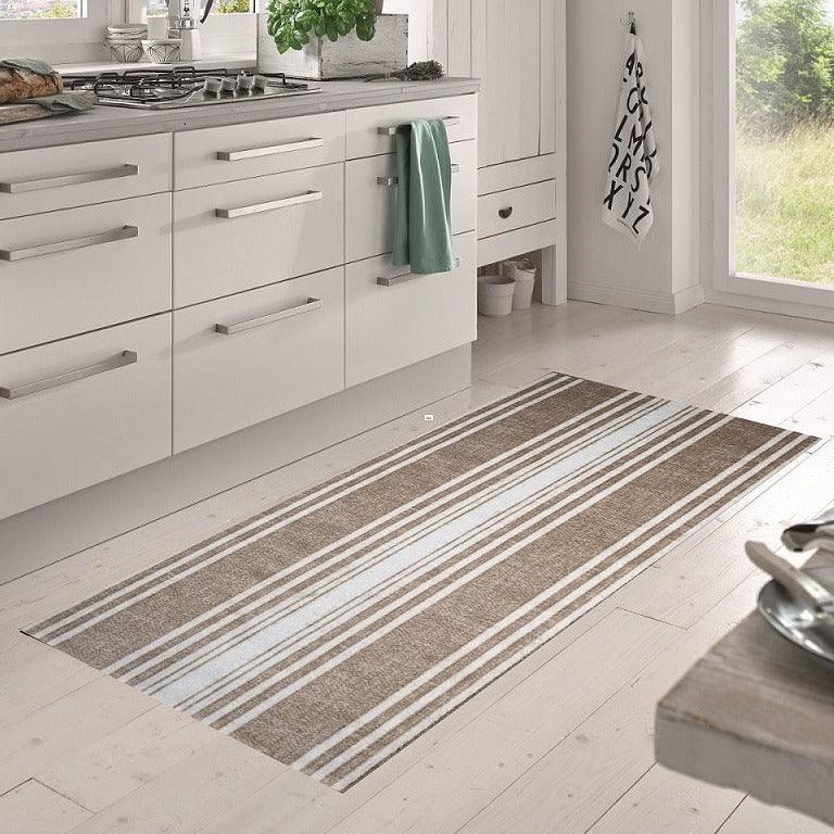 Linen Stripe Floor Mats - WashDry Mats product image