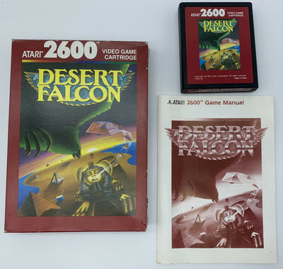 Desert Falcon Atari 2600 Video Game Cartridge Completo Vintage 1987 Funzionante