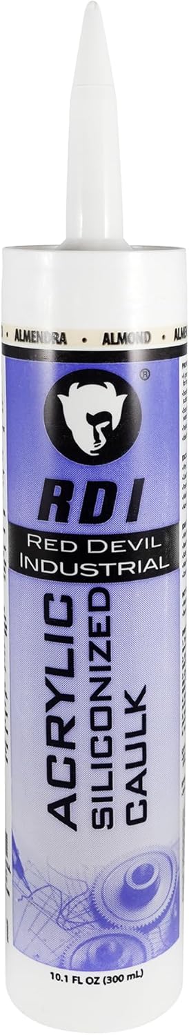 Red Devil 08462I RD Pro Construction Grade Siliconized Acrylic Sealant, 10.1 oz, Almond...
