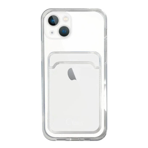 1.iPhoneケース TPU カード収納クリアケース ロゴ