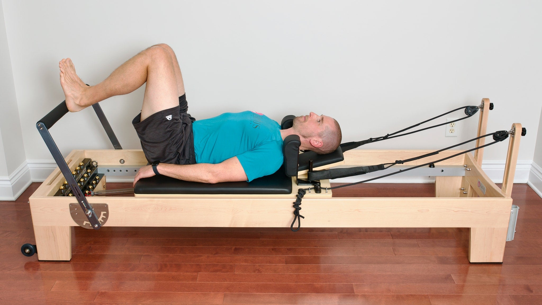 Foundation Pilates Reformer - Footwork - Heels - Starting Position