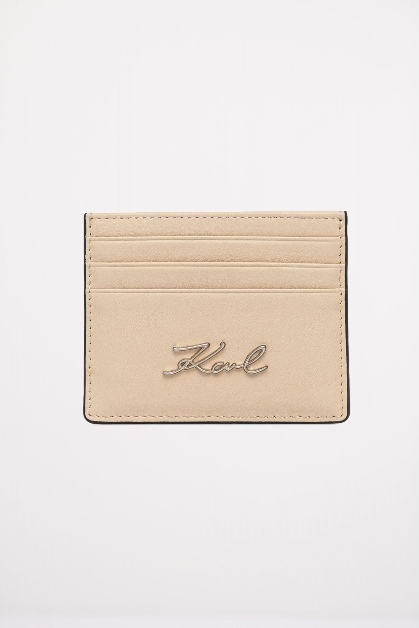 KARL LAGERFELD SIGNATURE CARDHOLDER en color BEIS (1)