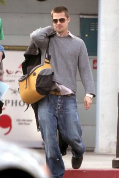 Brad Pitt in Low-Rise Baggy jeans