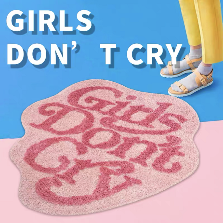 Girls Don't Cry Tufting Rug Home Decor Rugs Bathroom Absorbent