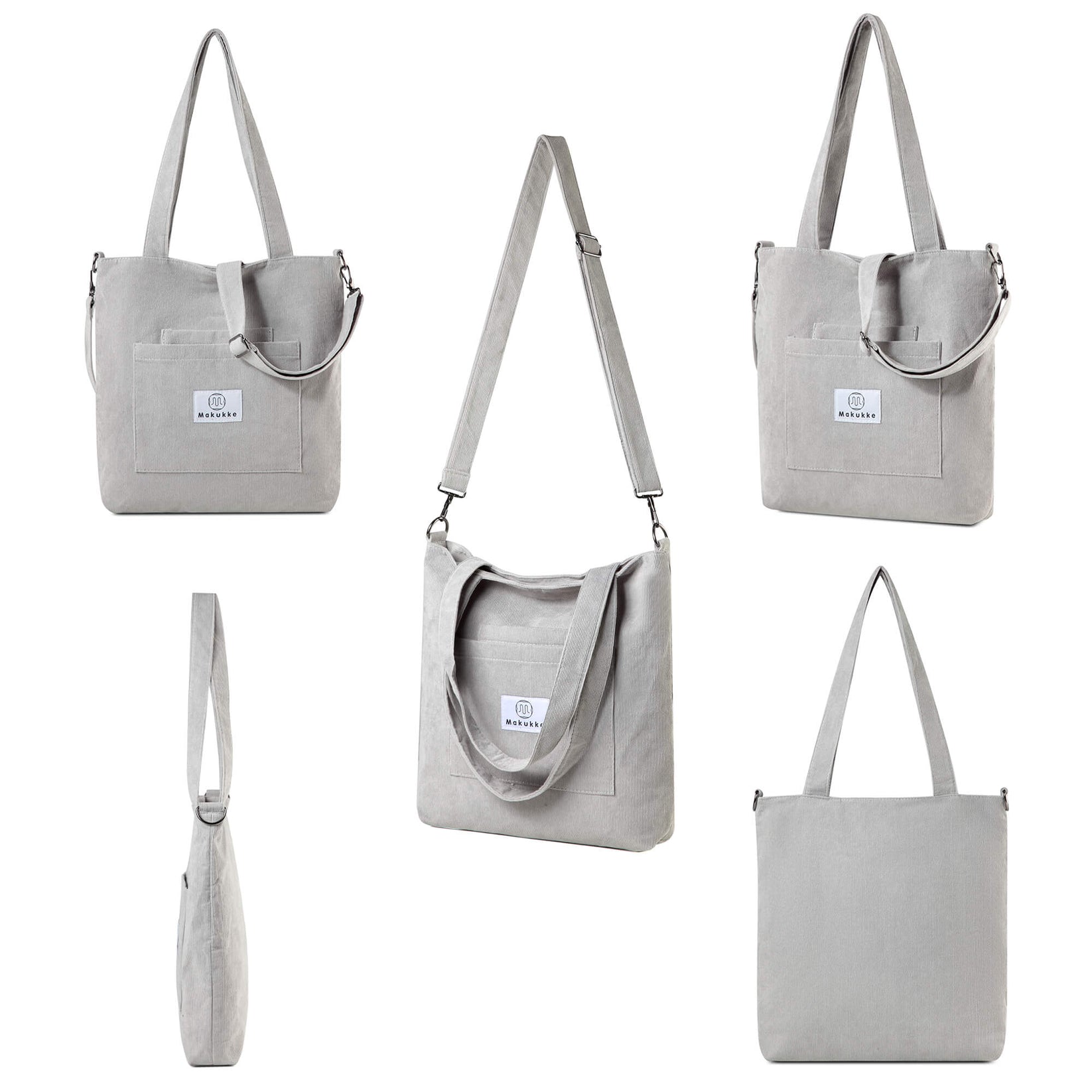 Makukke Corduroy Tote Bag with Zipper – makukke