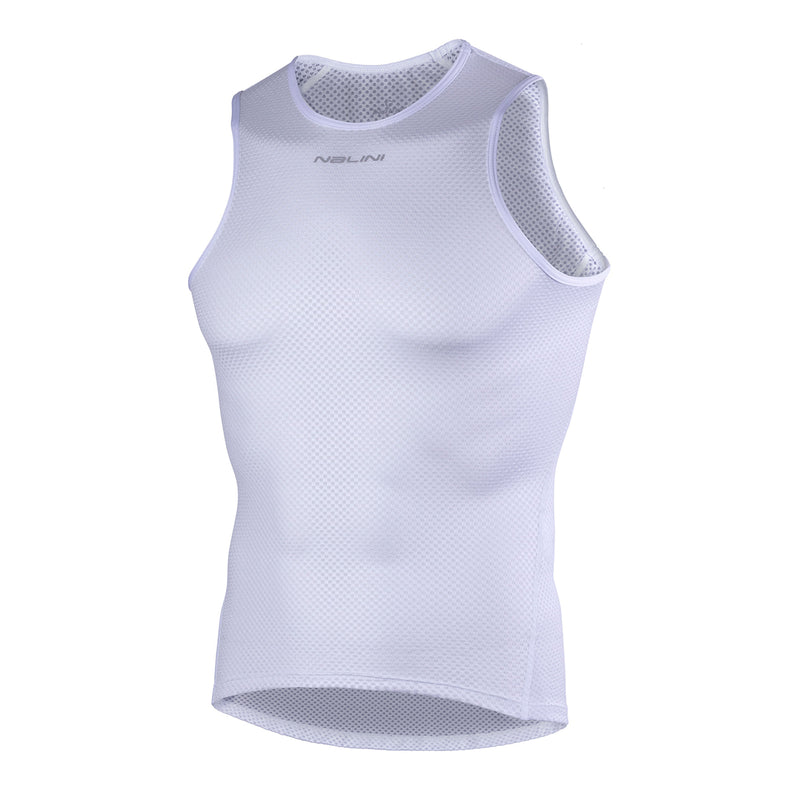 Occhio Nalini Men's AIS Sleeveless Tank Baselayer - White