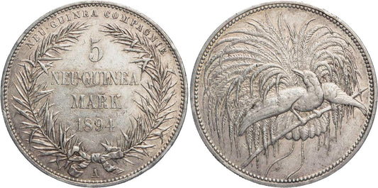 登場! 1894年 ドイツ領ニューギニア 商品詳細｜世界の 1マルク銀貨 5