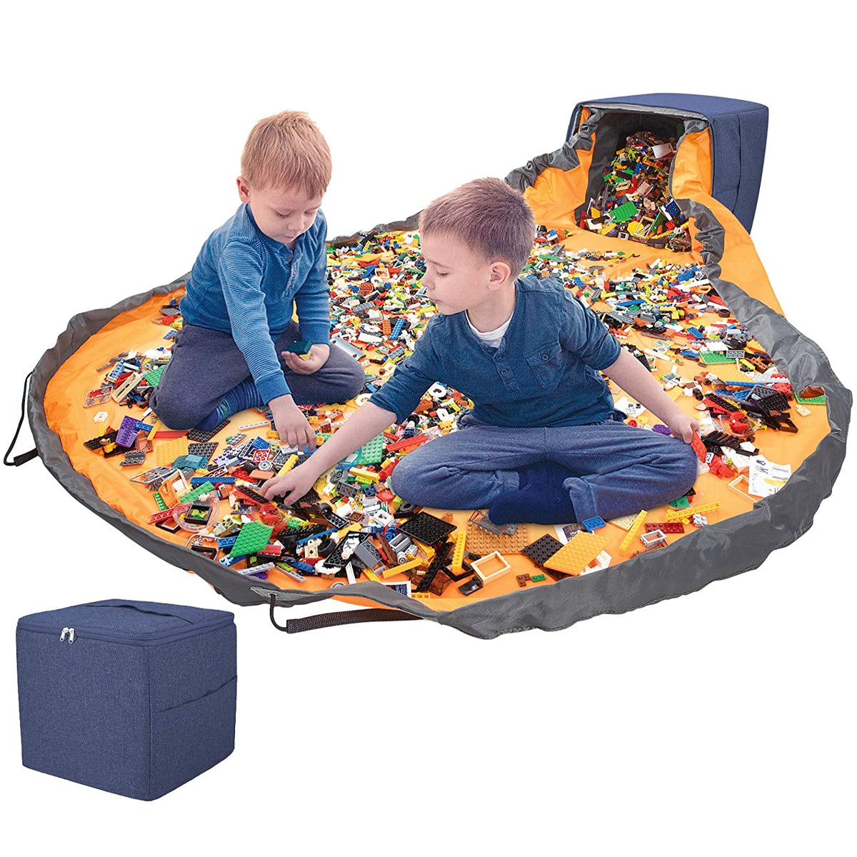 2-In-1 Fun 55” Play Mat & Toy Storage Cube – Instant Cleanup!