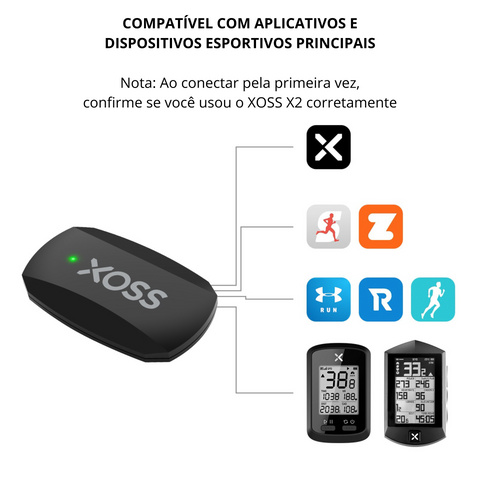 Sensor de Frequência Cardíaca, Monitor Cardíaco, Frequência Cardíaca peito, Monitor Cardíaco Esporte, Sensor Cardíaco Ciclismo, Sensor Cardíaco Xoss