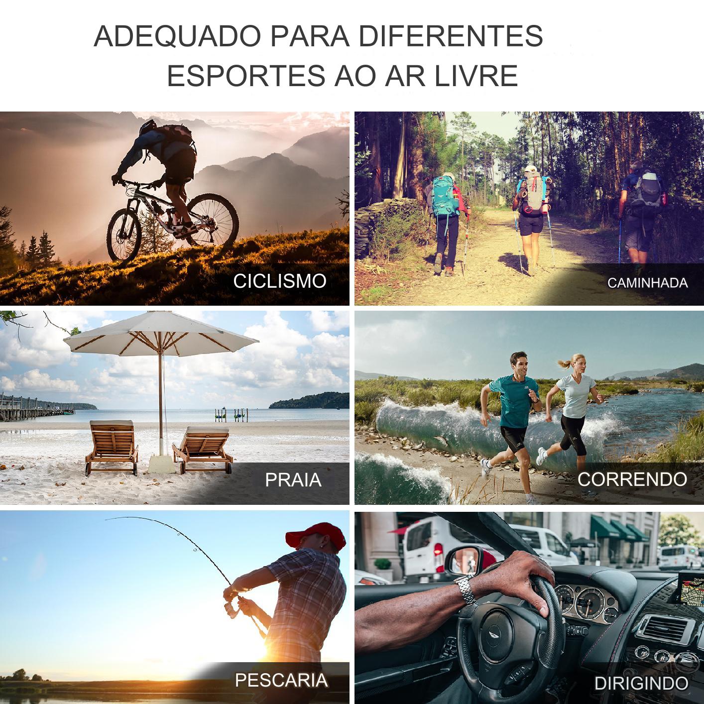 Óculos de Ciclismo, óculos profissionais, Óculos Polarizados, Óculos para Ciclismo, Óculos de Ciclismo Polarizado Kapvoe Modelo GlideView