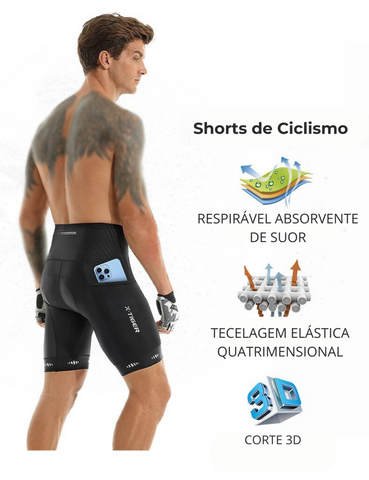 Shorts para Ciclismo, Shorts de bicicleta, Bermuda gel ciclismo masculina, calção ciclismo, shorts para bike