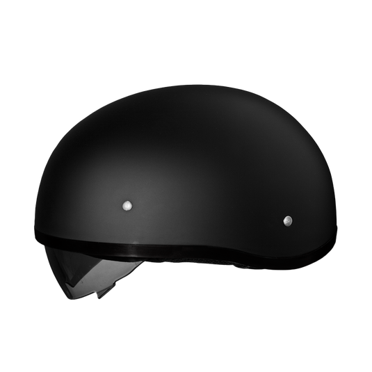 Daytona Helmets D6-WH Skull Cap 'Wild at Heart' Half Face Helmet - Black / X-Small