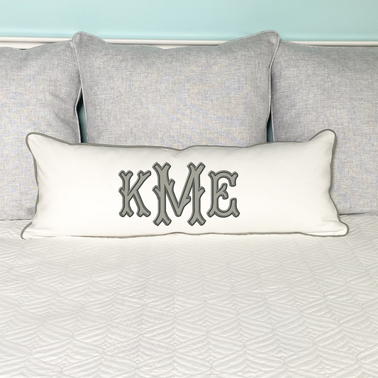 Applique Monogram, Navy Blue 20x20 Monogrammed Pillows – Snazzy Living