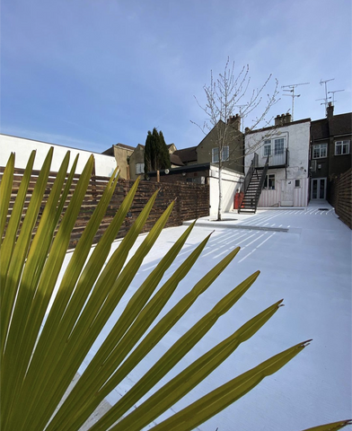 The garden terrace at foureighty coffee shop in Shenfield