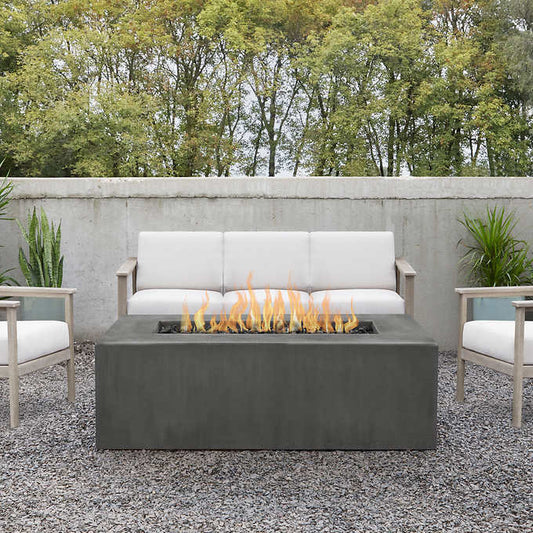 Oval Die Casting Aluminum Gas Firepit Table 32” x 40