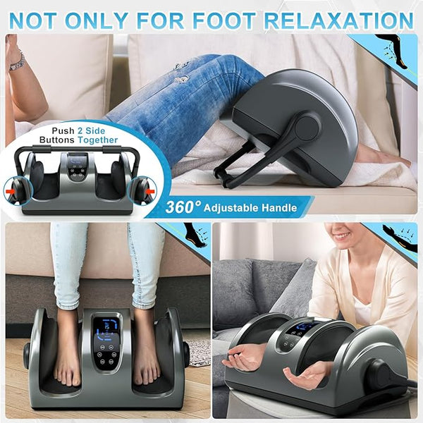 TISSACRE Shiatsu Foot Massager for Circulation and Pain Relief-Foot Massage Machine for Plantar Fasciitis Relief, Relaxation-Massage Foot, Leg, Calf, Ankle with Deep Kneading Heat Therapy