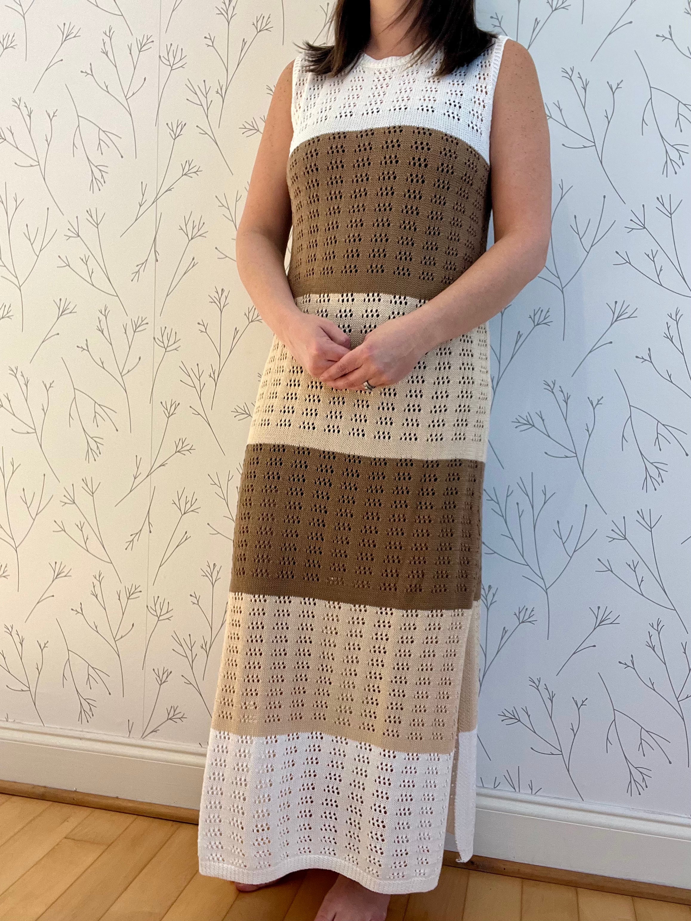 Sleeveless Open Sweater Dress