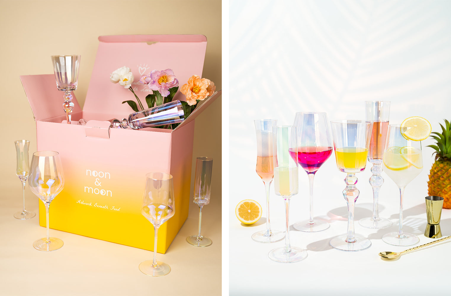Iridescent Wine Glasses Gift Set