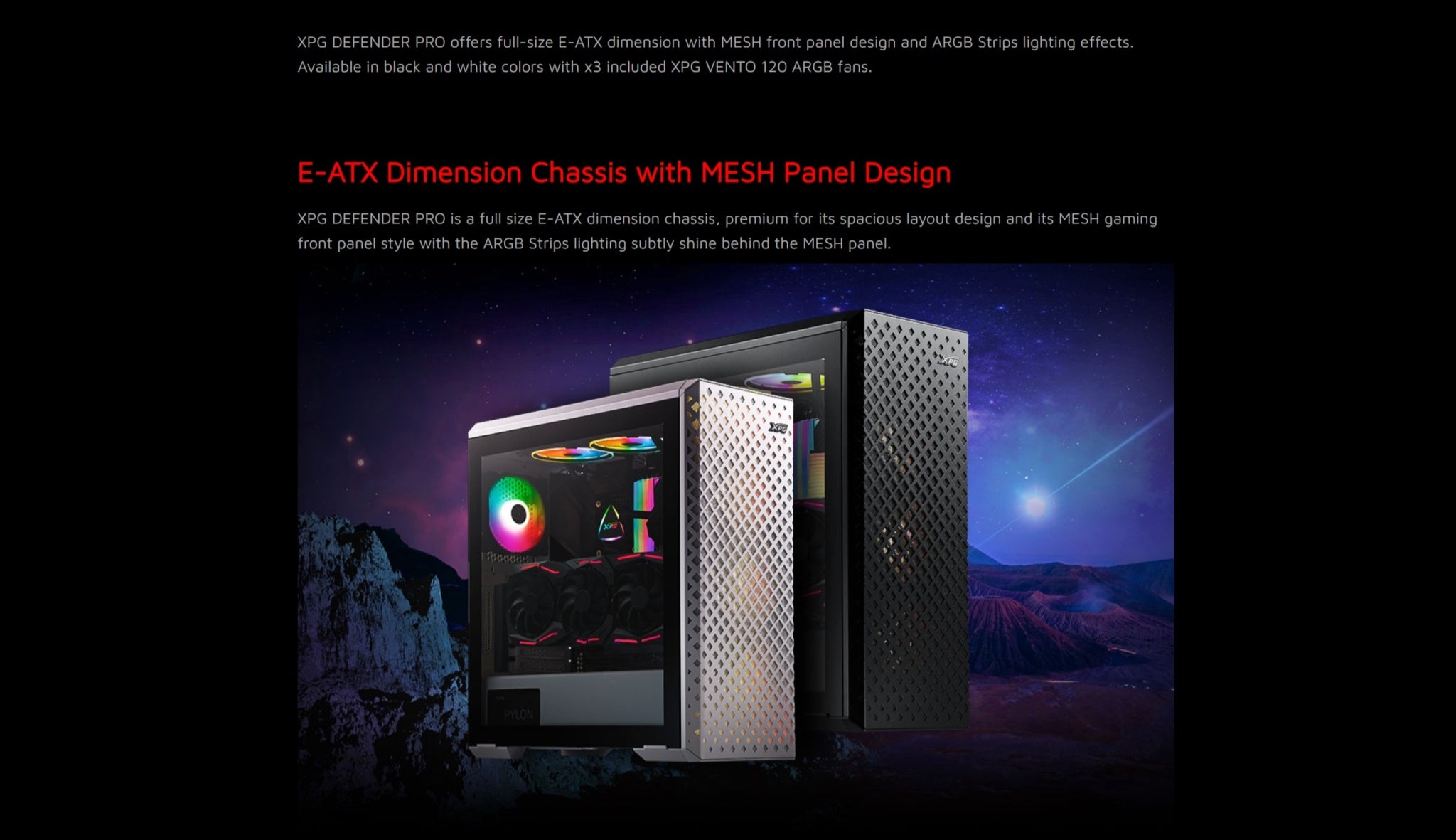 XPG DEFENDER PRO Mid Tower Gaming Chassis