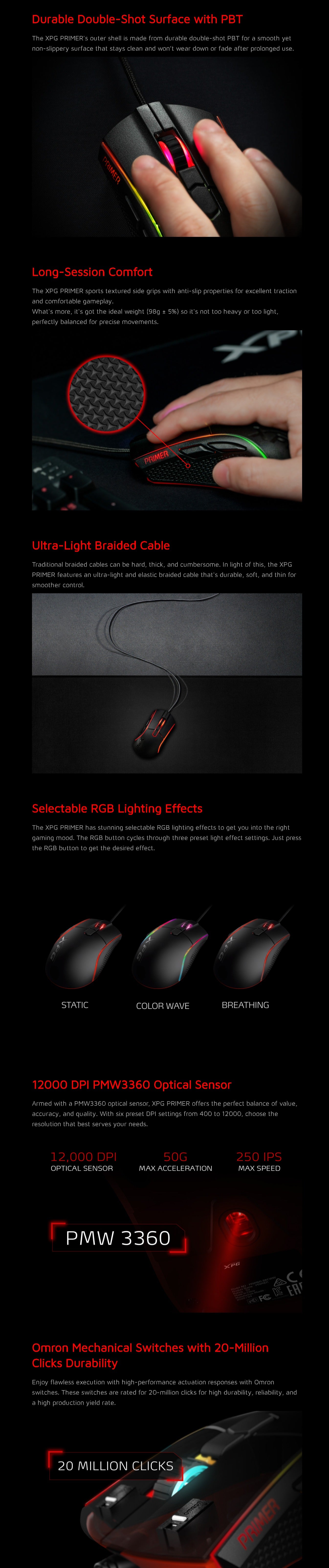 XPG PRIMER Gaming Mouse