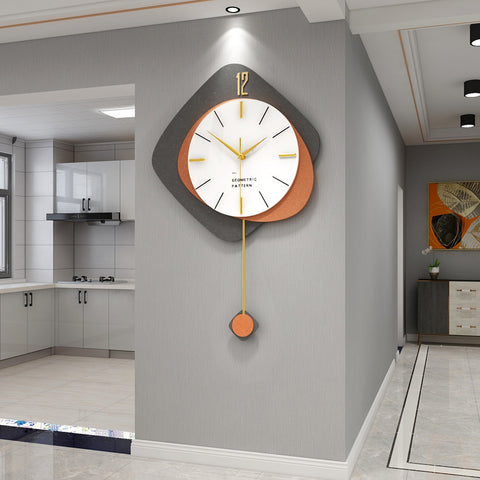 Horloge murale de salon de style européen, horloge murale moderne et minimaliste pour la maison, atmosphère de mode, décoration murale créative