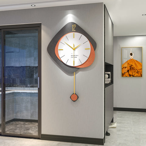 Horloge murale de salon de style européen, horloge murale moderne et minimaliste pour la maison, atmosphère de mode, décoration murale créative