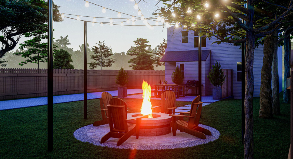 Outdoor Table With Fire Pit