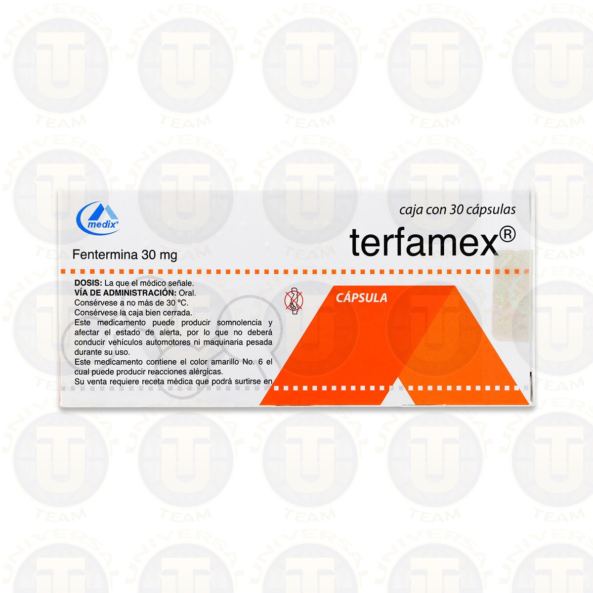 Terfamex 30 Mg / 30 Caps Medix – Universal Team